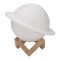 Lampa de veghe in forma de Saturn 3D Moon Light Alb Cald, alimentare baterii, stand plastic inclus, 13 cm, Flippy