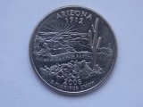 Quarter Dollar 2008 Arizona SUA Comemorativă UNC Monedă Colecție Numismatică SUA