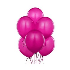 Set 100 Baloane Party forma ovala 30 cm Fucsia foto