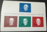 Coliță filatelică completă &bdquo;Părinții Fondatori ai Europei&rdquo; &ndash; Germania (Bundespost) &ndash; 1968 (MNH)