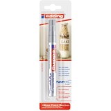 Marker Edding 750, cu vopsea, corp metalic, varf 2-4 mm, argintiu, blister