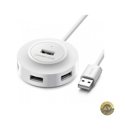 Hub USB UGREEN CR106 4 x USB-A 1m Alb