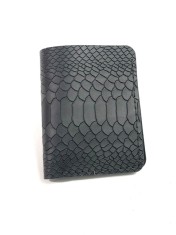 Portofel barbati vertical din piele naturala, lucrat si cusut manual, Atlas, Handmade, Negru, model 1, produs in Romania