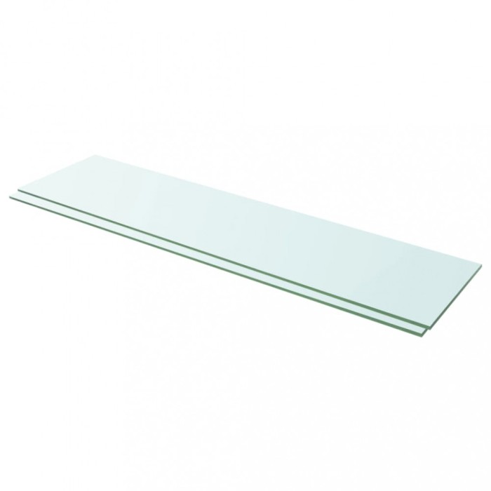Gossi rafturi, 2 buc., 100 x 25 cm, panouri sticla transparenta