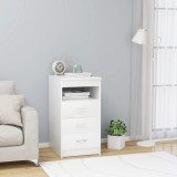 vidaXL Dulap cu sertare, alb, 40x50x76 cm, lemn compozit