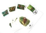 Zaire 1984 - Fauna WWF, okapi, serie plicuri prima zi