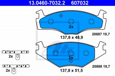 Set placute frana,frana disc SEAT CORDOBA (6K1, 6K2) (1993 - 1999) ATE 13.0460-7032.2 foto