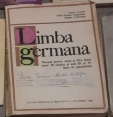 Bruno Colbert, Magda Iordanescu - Limba Germana - Manual pentru Clasa a XI-a foto