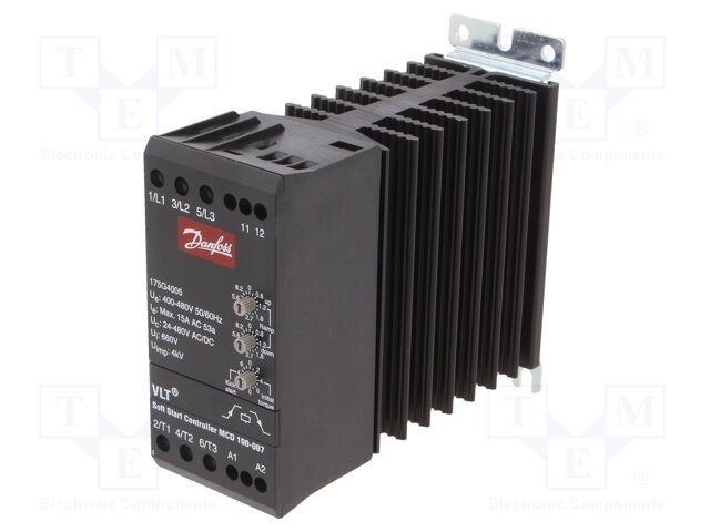 Modul softstart DANFOSS Ualim 400-480VAC pentru şină DIN 7,5kW 15A