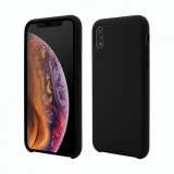 Husa Vetter pentru iPhone XS, X, Clip-On Soft Touch Silk Series, Negru