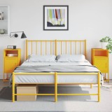 Gossi noptiere, 2 buc., galben mustar, 36x39x78 cm, otel