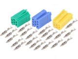 Kit Mini ISO Mufe + Pini 4Carmedia, 20 Pini, 3 Carcase Mufe Mini-ISO, Conector Mufa Auto