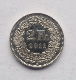 Elvetia 2 Francs 2011 franci _ moneda nichel km # 21a