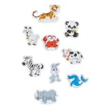Joc educativ invatam animalele, 30 cartonase magnetice ilustrate, NippleBaby