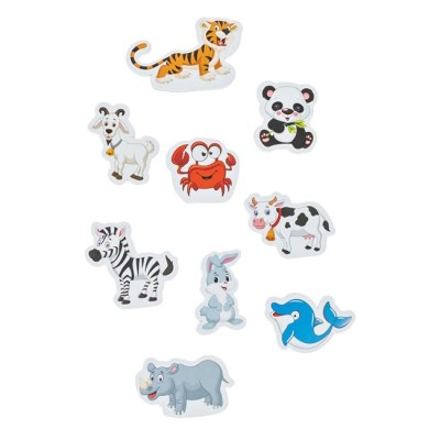 Joc educativ invatam animalele, 30 cartonase magnetice ilustrate, NippleBaby foto