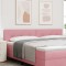 vidaXL Tăblie cap Pe perete cu headboard Manual Roz 200 cm Catifea 42007201