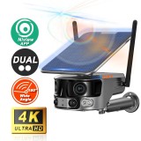 Camera de Supraveghere WiFi, Panoramica TSS-Y6-W,cu Panou Solar, Doua Lentile, Camera IP