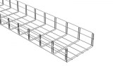 Canal cablu metalic 250x100mm din sarma mesh galvanizat lungime 2m jgheab pentru trasee electrice, ARKYS