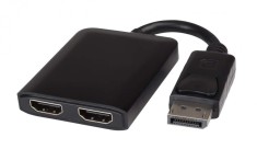Adaptor DisplayPort la 2X HDMI PremiumCord MST, Video 4K 60Hz UHD2160p, FullHD1080p - RESIGILAT foto