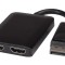 Adaptor DisplayPort la 2X HDMI PremiumCord MST, Video 4K 60Hz UHD2160p, FullHD1080p - RESIGILAT