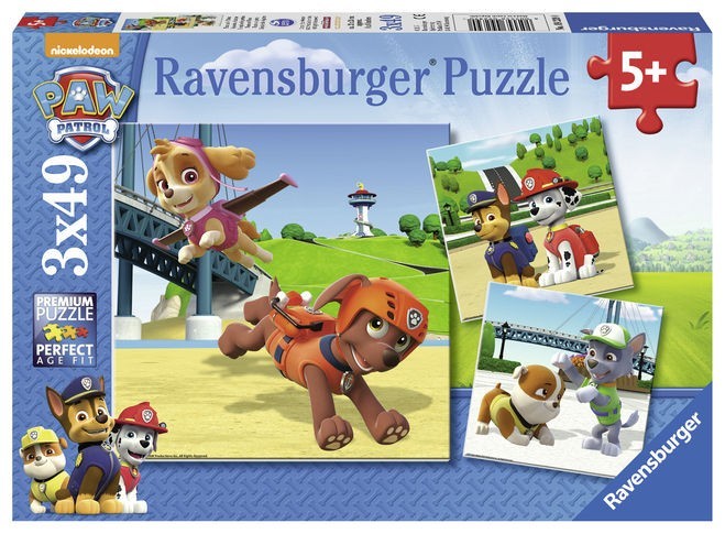 Puzzle Patrula Catelusilor Model 3, 3X49 Piese