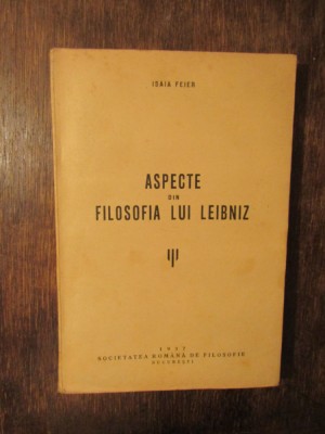 Aspecte din filosofia lui Leibniz - Isaia Feier foto