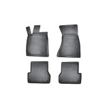 Covorase Auto Cauciuc Tavita Audi A6 C7 A7 (2011-2018) - Interior Negru, Bordura Inalta, Protectie Integrala Podea - Lumi LUXURY