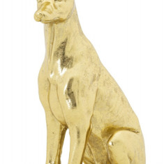 Decoratiune, Mauro Ferretti, Dog, 20 x 12.5 x 33 cm, polirasina, auriu