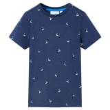 Tricou pentru copii, albastru &icirc;nchis, 104 GartenMobel Dekor, vidaXL