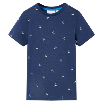 Tricou pentru copii, albastru &amp;icirc;nchis, 104 GartenMobel Dekor foto