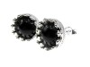 Cercei argint coroana onix natural 8 MM