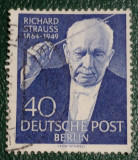 Cumpara ieftin Berlin 1954 muzica, R.Strauss compozitor , dirijor serie 1v stampilata, Stampilat