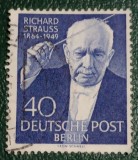 Cumpara ieftin Berlin 1954 muzica, R.Strauss compozitor , dirijor serie 1v stampilata, Stampilat