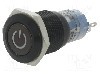 Intrerupator anti-vandalism, ON-(ON), &Oslash;16mm, ONPOW, LAS2GQF-11DT/G/24V/A