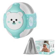 Casti antifonice pentru copii si bebelusi 3-36 luni WePro Store, protectie auditiva in medii zgomotoase, sistem de prindere sigur pentru fontanela, be