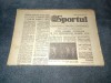 ZIARUL SPORTUL 27 NOIEMBRIE 1981