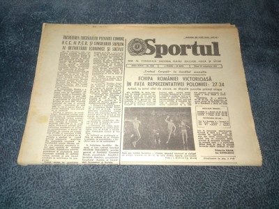 ZIARUL SPORTUL 27 NOIEMBRIE 1981 foto