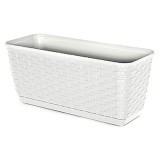 Ghiveci pentru balcon Ratolla P 12 L maro, cu farfurie inclusa