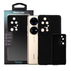 Husa Huawei telefon P 50 Pro, negru, tip back cover, material flexibil silicon + interior cu microfibra, &quot;SPPC-HU-P-50P-SLK&quot;