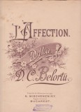 AS - PARTITURA - L&#039;AFFECTION, POLKA - D.C. BELORTU, polca pentru pian