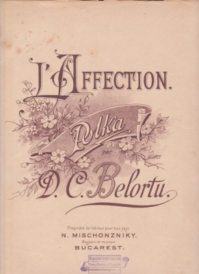 AS - PARTITURA - L&amp;#039;AFFECTION, POLKA - D.C. BELORTU, polca pentru pian foto