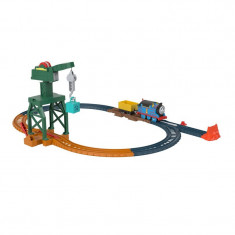 Mattel - THOMAS SET DE JOACA CU LOCOMOTIVA CRANKY MOTORIZATA SI ACCESORII