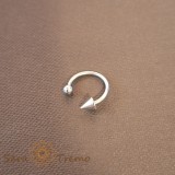 Piercing Potcoava Titan 1cm: Bila &amp; Sageata Filet - Antialergic, Discret &amp; Elegant