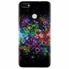 Husa silicon pentru Huawei P9 Lite, Rainbow Colored Soap Bubbles
