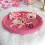 Cumpara ieftin Tavita Turta, Buretata din Catifea cu 7 Piese - Ursulet Roz - TPT90