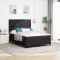 vidaXL Pat cu arcuri cu saltea cu headboard Negru 140 x 190 cm Catifea 3339766