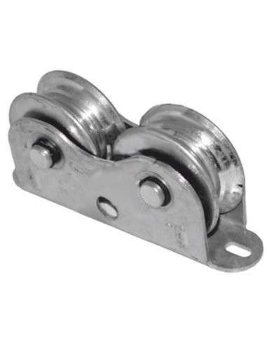 Rola metalica dubla pentru poarta cu suport (40MM)
