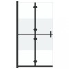 Perete dus walk-in pliabil, 90x190 cm, sticla ESG jumatate mata