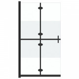 Cumpara ieftin Perete dus walk-in pliabil 100x190 cm sticla ESG jumatate mata