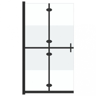 Perete dus walk-in pliabil, 70x190 cm, sticla ESG jumatate mata foto
